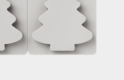 CW - Christmas Tree Tablet Silicone Mold (4-Cavity) 聖誕樹蠟牌石膏牌矽膠模具（4孔）